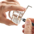 High Quality 12pcs Black Locksmith Tools Lock Pick Set With Transparent Practice Lock Lock Picking Tools